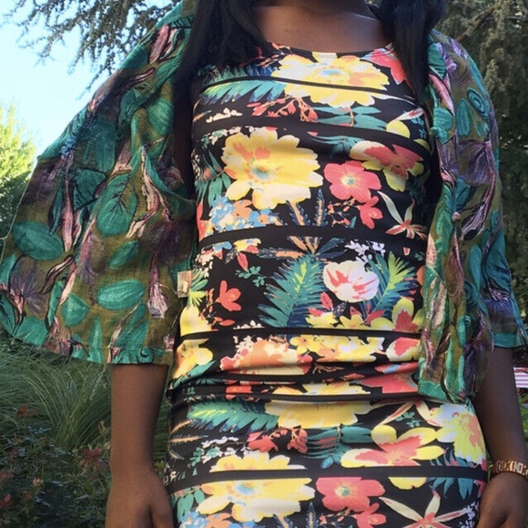 Lee Anse Ethnic Blouse Cardigan Top Linen Floral Retro Loose Vintage - Picture 5 of 8